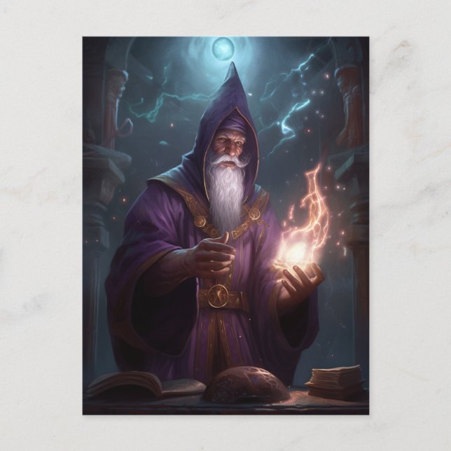 Postal Mage Magia Fantasy Art (Anverso)