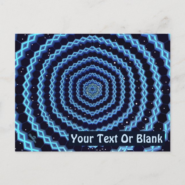 Postal Magen David Y Diamantes (Anverso)