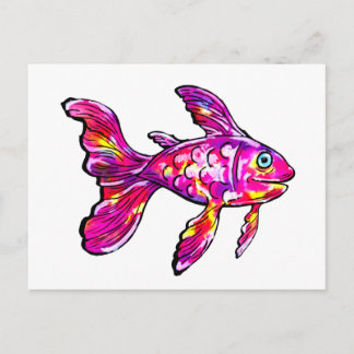 Postal Magenta Goldfish