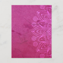 Postal Magenta Mandala Zen Espíritu de mente corporal rús