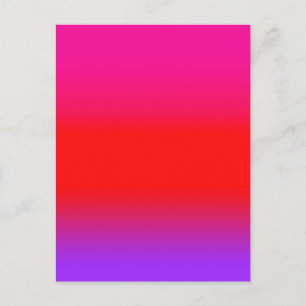 Postal Magenta Rojo Púrpura Ombre Festivo 