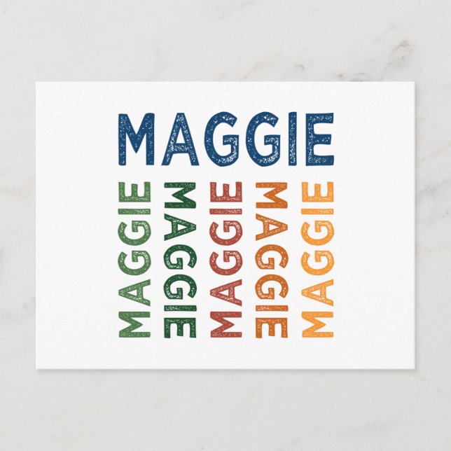 Postal Maggie Cute Colorful (Anverso)