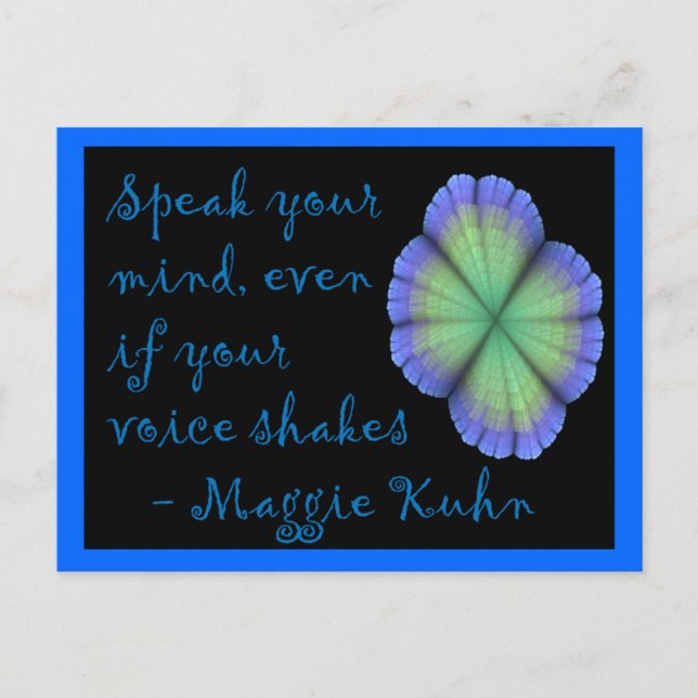 Postal Maggie Kuhn-postal (Anverso)