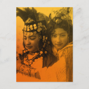 Postal Maghreb dorado mujer Chica bereber nail