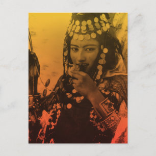 Postal Maghreb dorado mujer Chica bereber nail