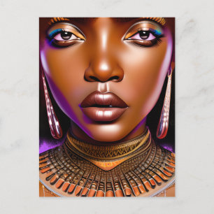 Postal Magia de Chica Negra Cumpleaños Hermana Mujer Mela