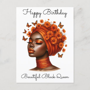 Postal Magia de Chica Negra Cumpleaños Hermana Mujer Mela
