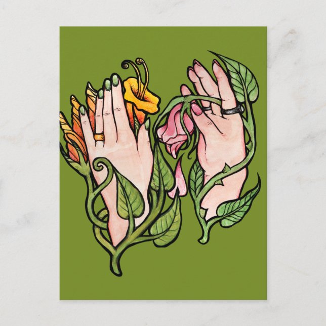 Postal Magia de la Bruja Verde (Anverso)