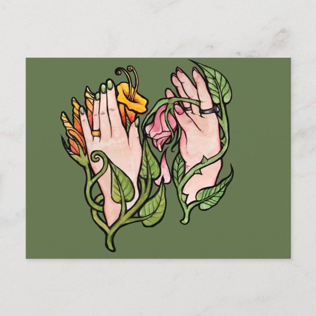 Postal Magia de la Bruja Verde (Anverso)