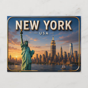 Postal Magia de la ciudad de Nueva York