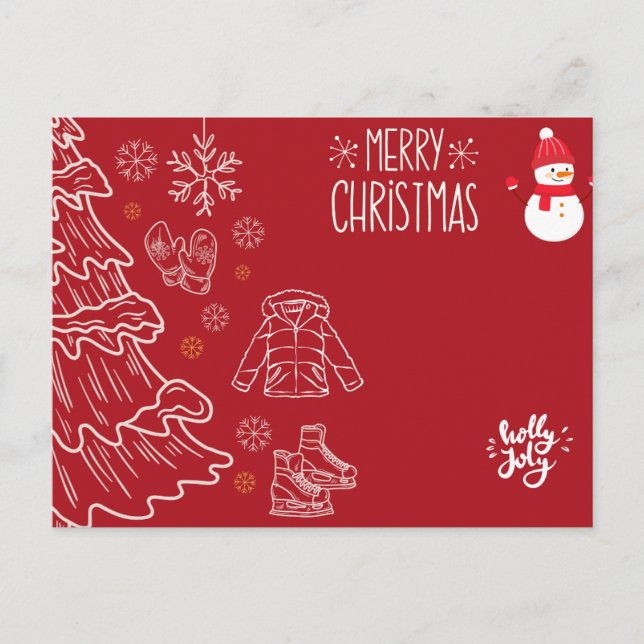 Postal Magia de navidades: Joyful Cards con motivos de va (Anverso)