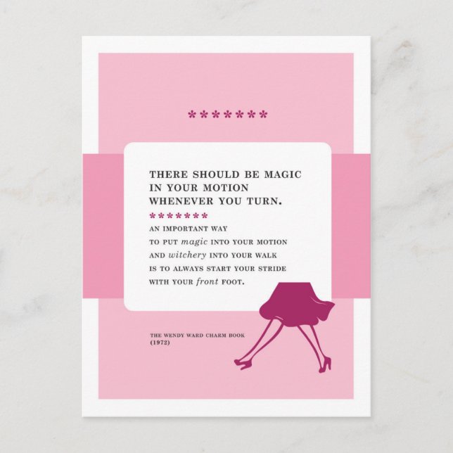 Postal Magia en tu movimiento Vintage Malos consejos (Anverso)