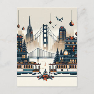 Postal Magia Navideña de la Puerta Dorada San Francisco N
