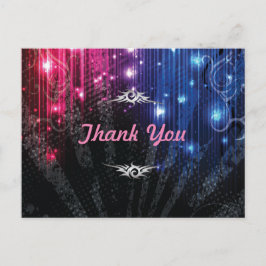 Postal Magia Neon Glow Lights Gracias