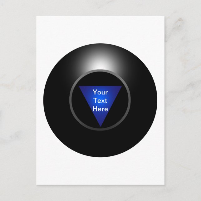 Postal Magic 8 Ball - Tu texto (Anverso)