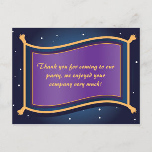 Postal Magic Flying Carpet Birthday Gracias Post Card