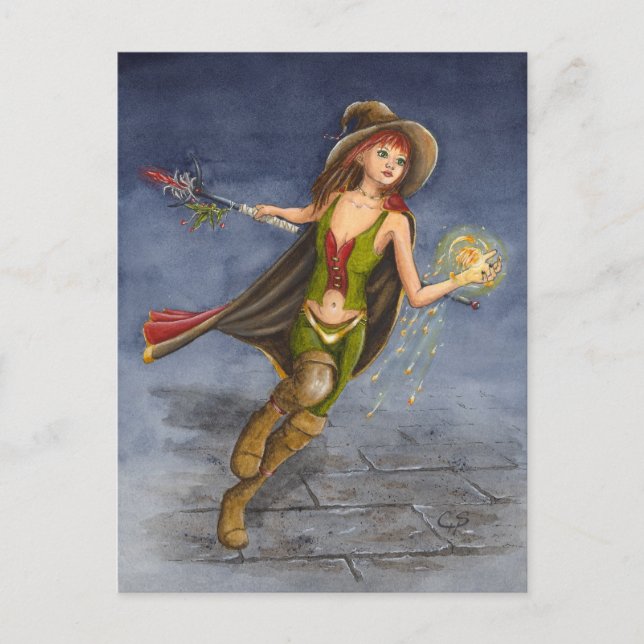 Postal mágica de fuego (Anverso)