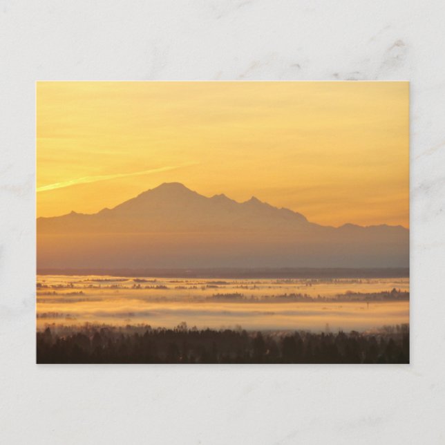 Postal Mágica de la montaña de la mañana. (Anverso)