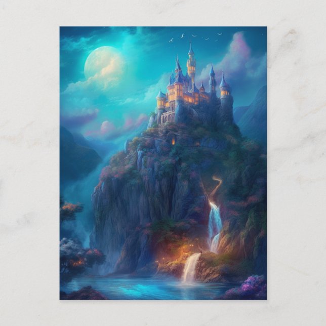 Postal mágica del castillo de la fantasía (Anverso)