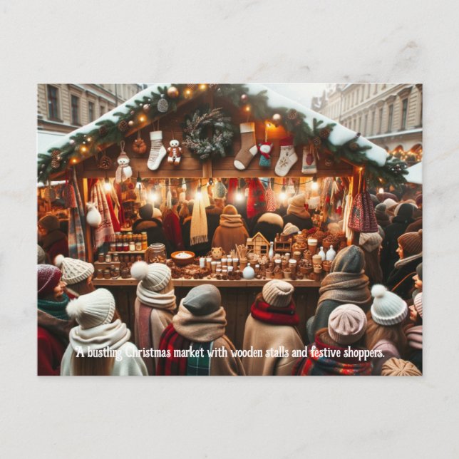 Postal Mágica del mercado festivo (Anverso)