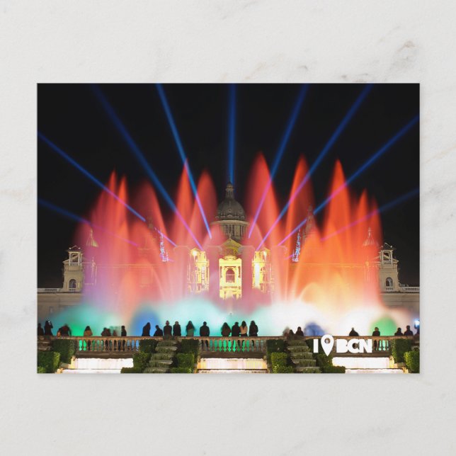 Postal Magical fountain, Barcelona, Spain (Anverso)