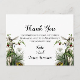 Postal Magical Garden Wedding Gracias