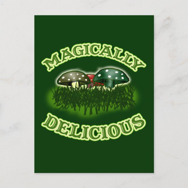 Postal Magicamente Delicioso con hongos (Anverso)