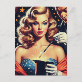 Postal Magicie Pin Up
