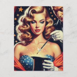 Postal Magicie Pin Up