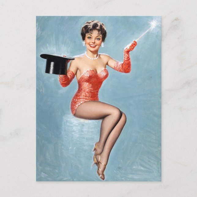 Postal Magicie Pin Up (Anverso)