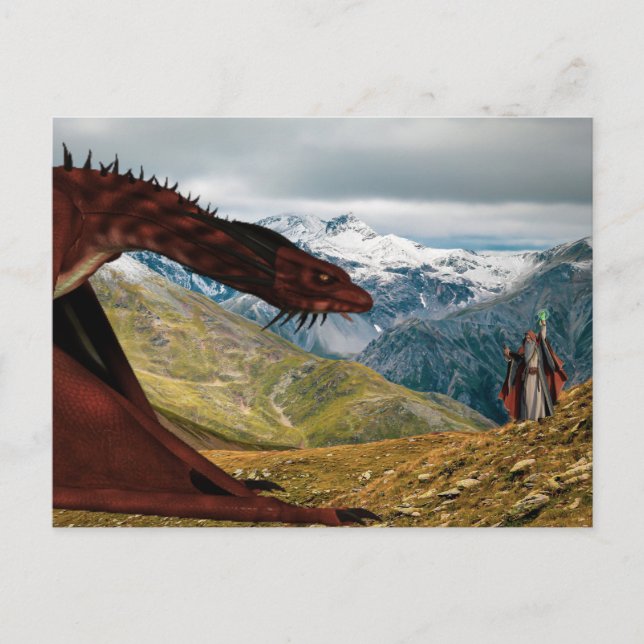 Postal Mágico del asistente Dragón Rojo Vs (Anverso)