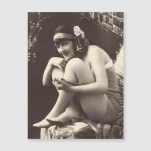 Postal magnética del Chica Vintage Flapper de 192