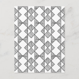 Postal Magnífica colección geométrica en blanco y negro