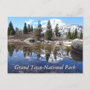 Postal magnífica del parque nacional de Teton