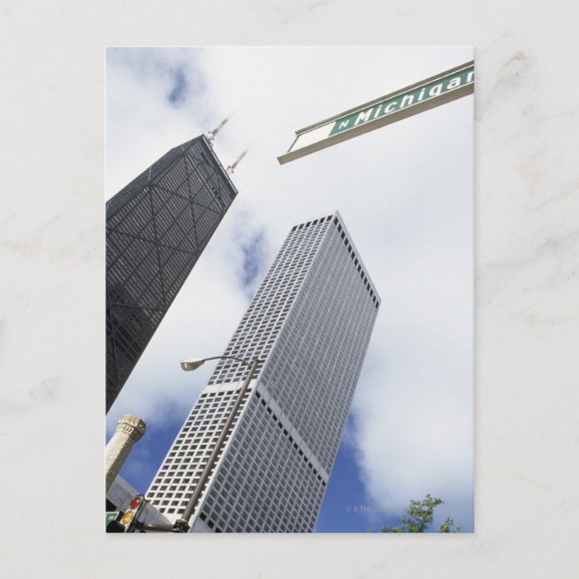 Postal Magnífica Milla, avenida Michigan, Hancock (Anverso)
