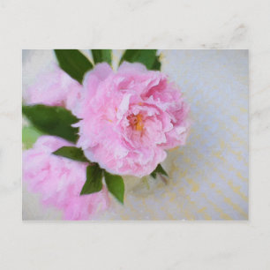 Postal Magnífica pintura de peones rosados