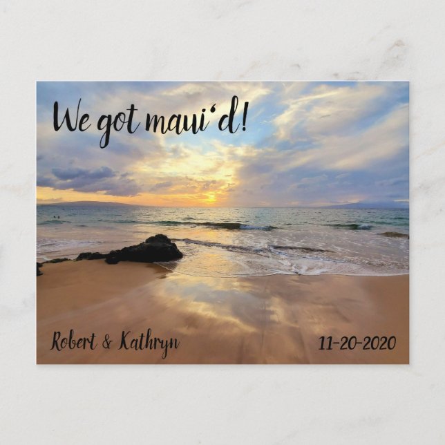Postal Magnífica playa de Maui que tenemos Maui d (Anverso)