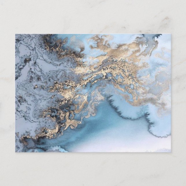 Postal Magnífica textura de mármol azul (Anverso)