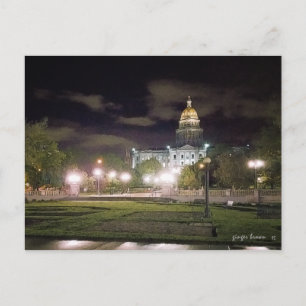 Postal Magnífica vista nocturna, capital del estado de Co