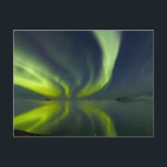 Postal Magníficas luces boreales<br><div class="desc">Una Bonita Vista Aurora Sobre La Playa Del Hielo</div>