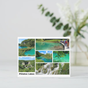 Postal Magníficas vistas de los lagos Plitvice, Croacia