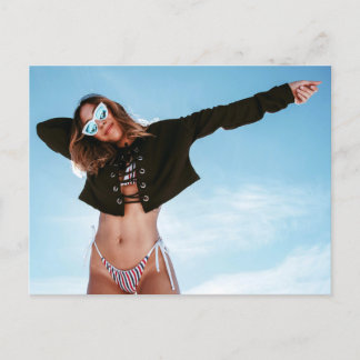 Postal ¡Magnífico! Chica de Bikini Par de foto postcard