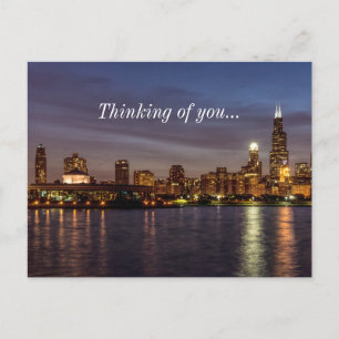 Postal Magnífico Juicio Nocturno De La Ciudad De Chicago