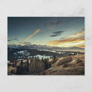 Postal magnífico paisaje de zakopane