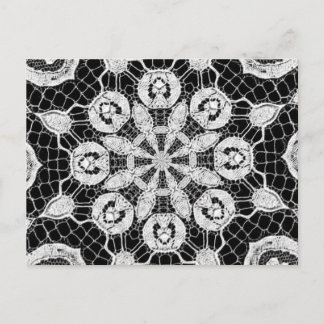 Postal Magnífico patrón de arte elegante de encaje abstra
