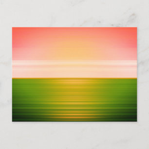 Postal Magnífico Sunrise Green Field Resumen del arte