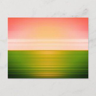 Postal Magnífico Sunrise Green Field Resumen del arte