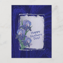 Postal Magníficos deseos de Día de la Madre Iris Blossoms