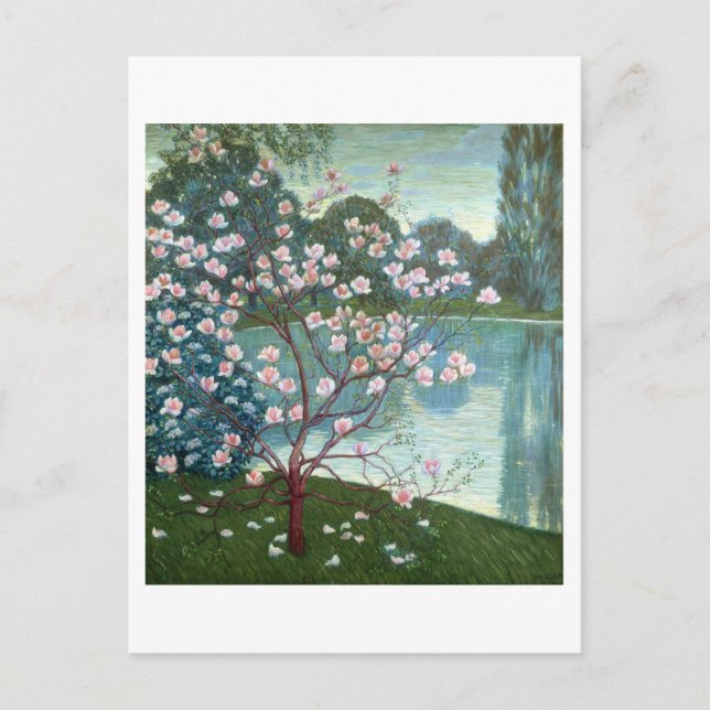 Postal Magnolia (aceite sobre lienzo) (Anverso)