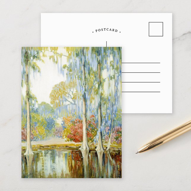 Postal Magnolia Gardens | Alfred Hutty (Subido por el creador)